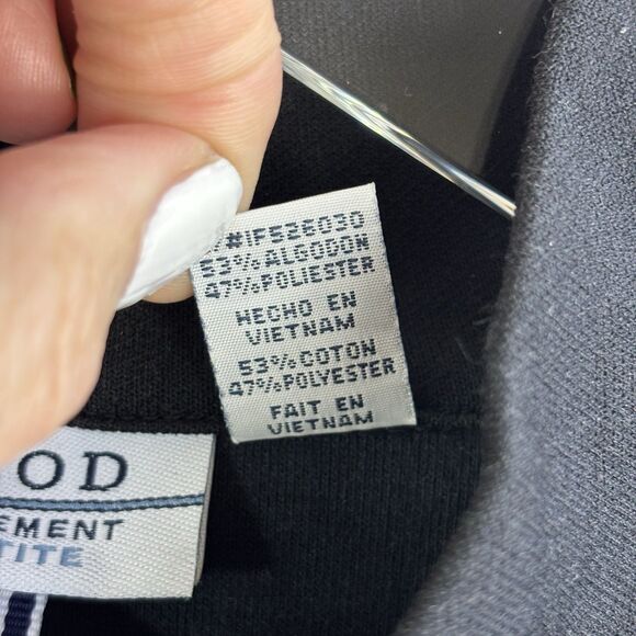 Izod Movement Womens Track Jacket Petite L black full zip Pickleball preppy Golf - Picture 12 of 16